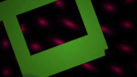 Green rectangle on black background with red dots. Stock Footage 336245280