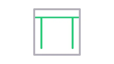A green rectangle featuring a distinct black border. Video stock 334930945