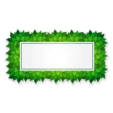 Green rectangle frame Stock Illustration