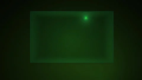 Green rectangle with glowing dot inside. Stock Footage 340034476