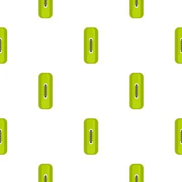 Green rectangle sewing button pattern flat Stock Illustration
