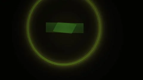 Green rectangle in yellow circle animation. Video stock 335113074