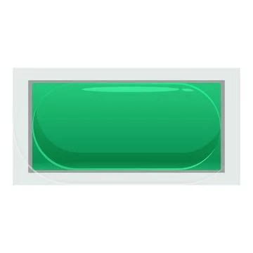 Green rectangular button showing confirmation status Stockillustratie
