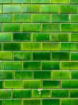 Green rectangular ceramic tiles wall Green rectangular ceramic tiles wall ... Stock Photos