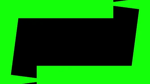 Green rectangular frame expands over black background 库存影片 314401079