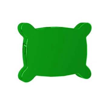 Green Rectangular pillow icon isolated on transparent background. Cushion s.. Stockillustratie