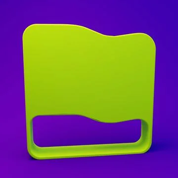 Green Rectangular pillow icon isolated on purple-blue background. Cushion s.. Stock Illustration