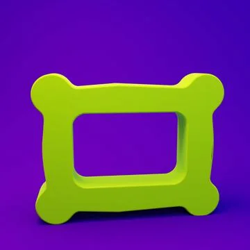 Green Rectangular pillow icon isolated on purple-blue background. Cushion s.. Stockillustratie