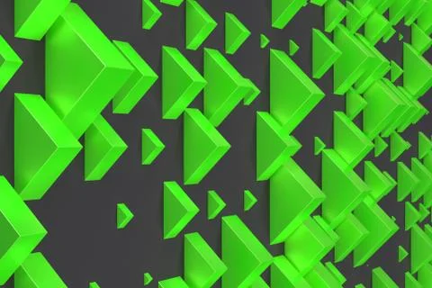 Green rectangular shapes of random size on black background Stock Illustration