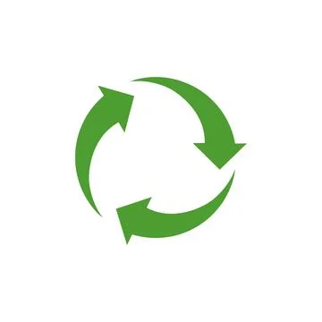 Green recycle arrow logo design concept. vector illustration. Stock Illustration