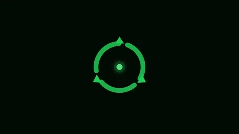 Green Recycle Loop Cycle Symbol Eco Green Animation Loop 库存影片 342610423