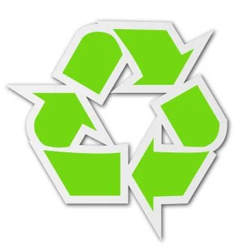 Green recycle sticker Stock Illustration