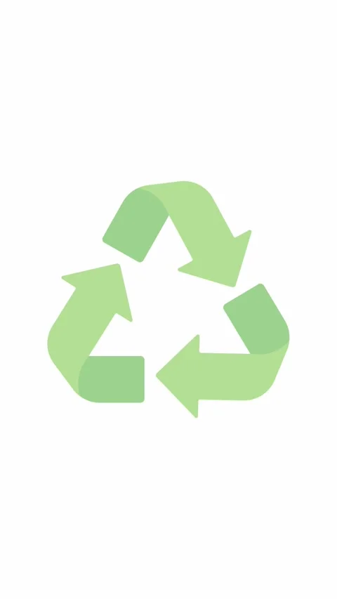 The Green Recycling Symbol shows commitment to environmental conservation and Stockbeeldmateriaal 303782075