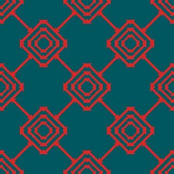 Green red airrow geometric pattern  Stock Illustration