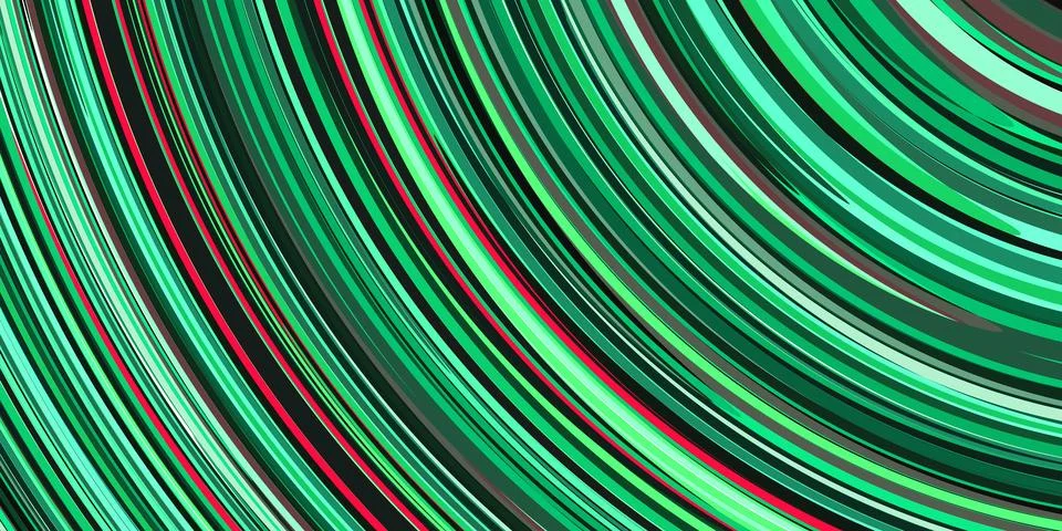 Green red colored curves background. Color arc bow surface. Amazing multico.. Illustrazione stock