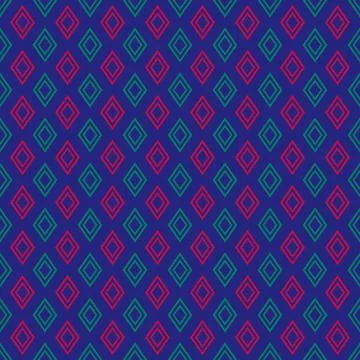 Green red geometric asian pattern Illustrazione stock