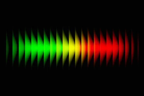 Green to Red Interference Pattern Stock Illustration