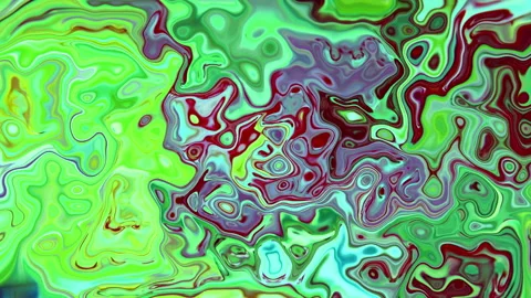 Green Red Purple Fluid Ink Swirls Stock Footage 344823338