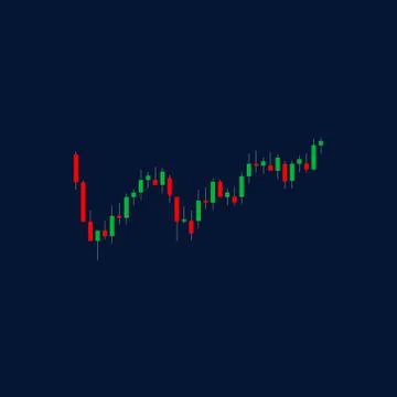 Green Red Vector Candlesticks Investing Trading Stock Illustration