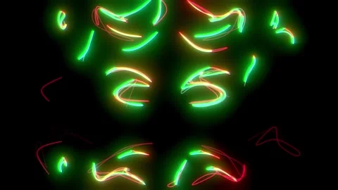 Green Red Yellow Glitch Light Streaks Stock Footage 326722628