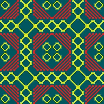 Green red yellow moroccan pattern  Stock Illustration