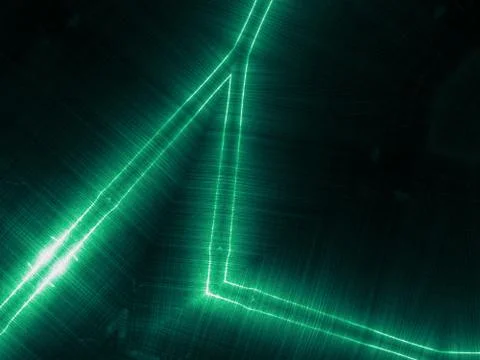 Green reflecting metallic surface. Technological texture and background Stock Illustration
