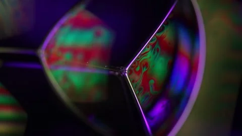 Green reflections, bright lights, fluid abstraction Stock Footage 287846192