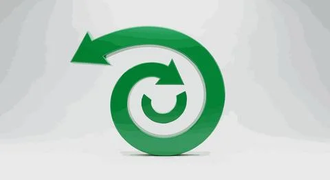 Green refresh arrow icon Stock Illustration
