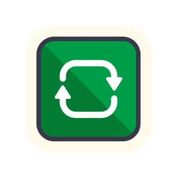 Green refresh reload symbol icon illustration Illustrazione stock