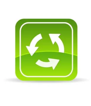 Green reload icon Stock Illustration