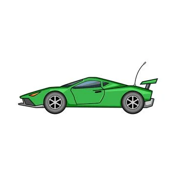 Green remote control car toy racing vehicle 스톡 일러스트