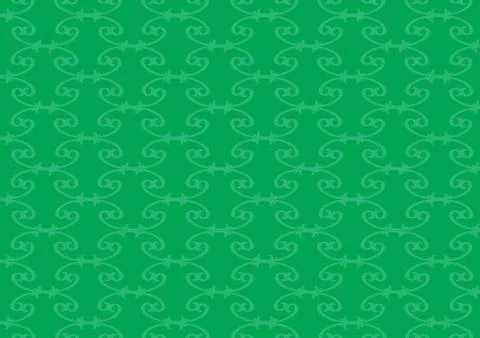 Green Repeat Pattern VIntage Background Stock Illustration