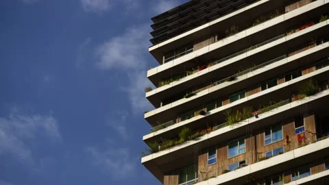 Green Residential tower Video stock 287300930