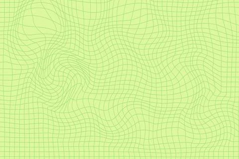 Green retro psychedelic checkerboard pattern. Groovy funky textures. Stock Illustration