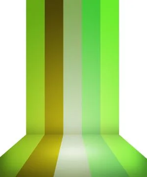 Green retro stripes stage backdrop Stock Illustration