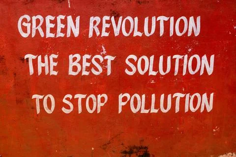 The Green Revolution stands as the optimal solution to halt pollution Stock Photos