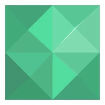 Green rhinestone icon cartoon vector. Gem stone Illustrazione stock
