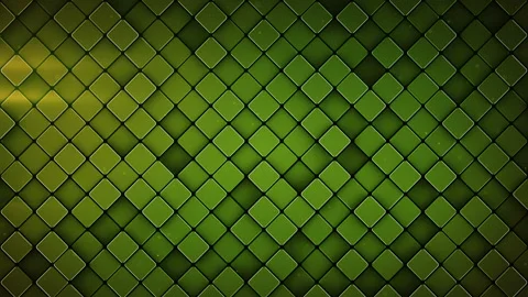 Green rhombus pattern 3D render seamless loop animation Stock Footage 166025653