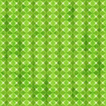 Green rhombus seamless pattern with grunge effect Stock Illustration