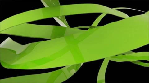 Green Ribbon 3 Stock Footage 236997161