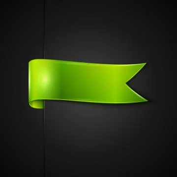 Green ribbon Stock Illustration