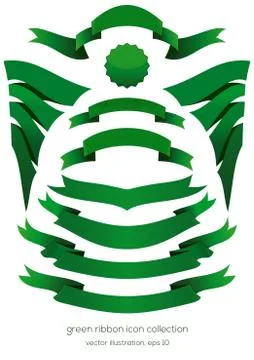 Green ribbons and design elements for St. Patricks Day Stock Illustration