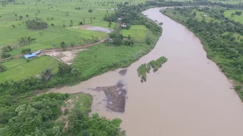 Green rice fields in Asians from Drone's point of view 動画素材 125625266