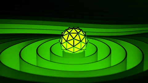 Green ripple background 3D render seamless loop animation Stock Footage 164635184