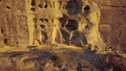 Green River Bluffs Pull Back Stock Footage 83364363