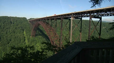 Green River Gorge Bridge West Virginia Stock Footage 59681011