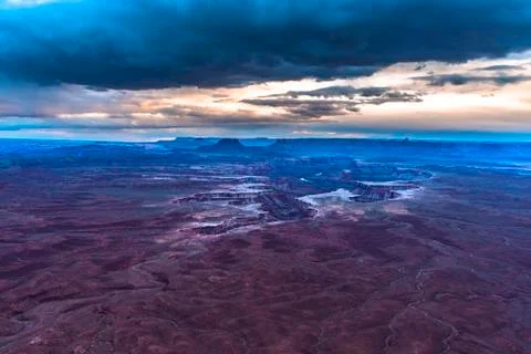 Green river overlook at sunset Stock Photos