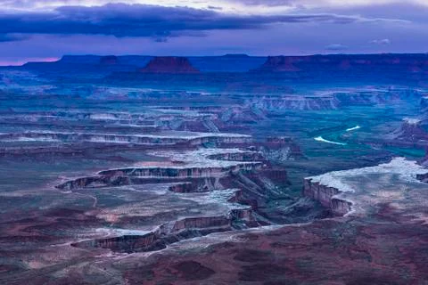 Green river overlook at sunset Stock Photos