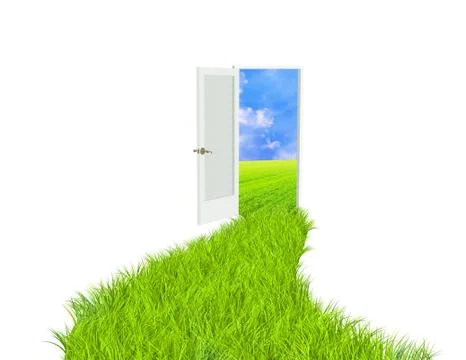 Green road Stock Illustration