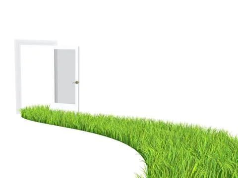 Green road Stock Illustration